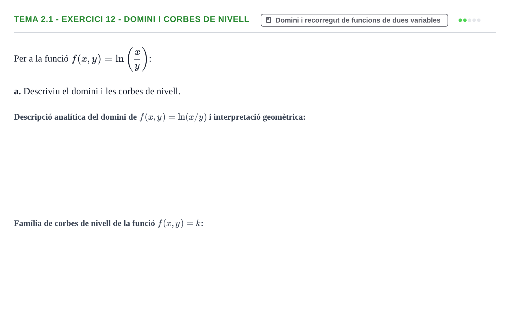 Enunciado: Tema 2.1 - Exercici 12 - Domini i corbes de nivell