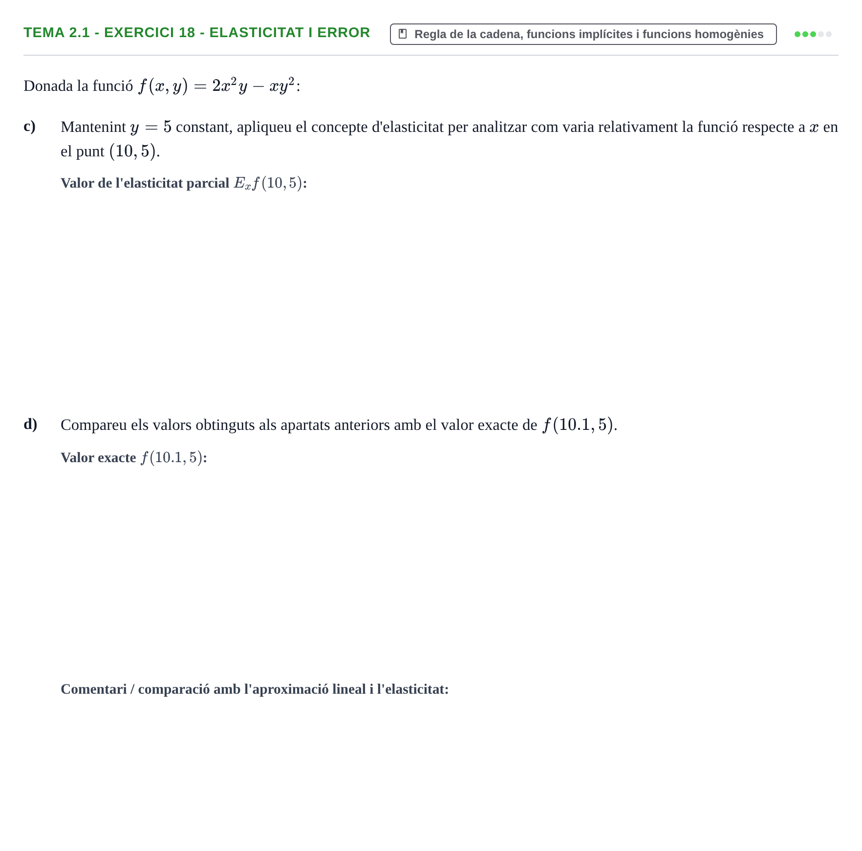 Enunciado: Tema 2.1 - Exercici 18 - Elasticitat i error