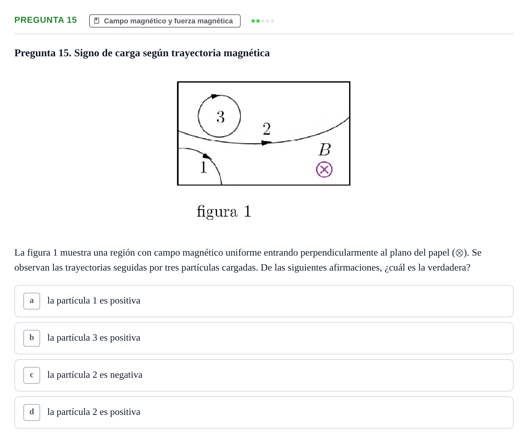 Enunciado: Pregunta 15 · Física UPC 2022