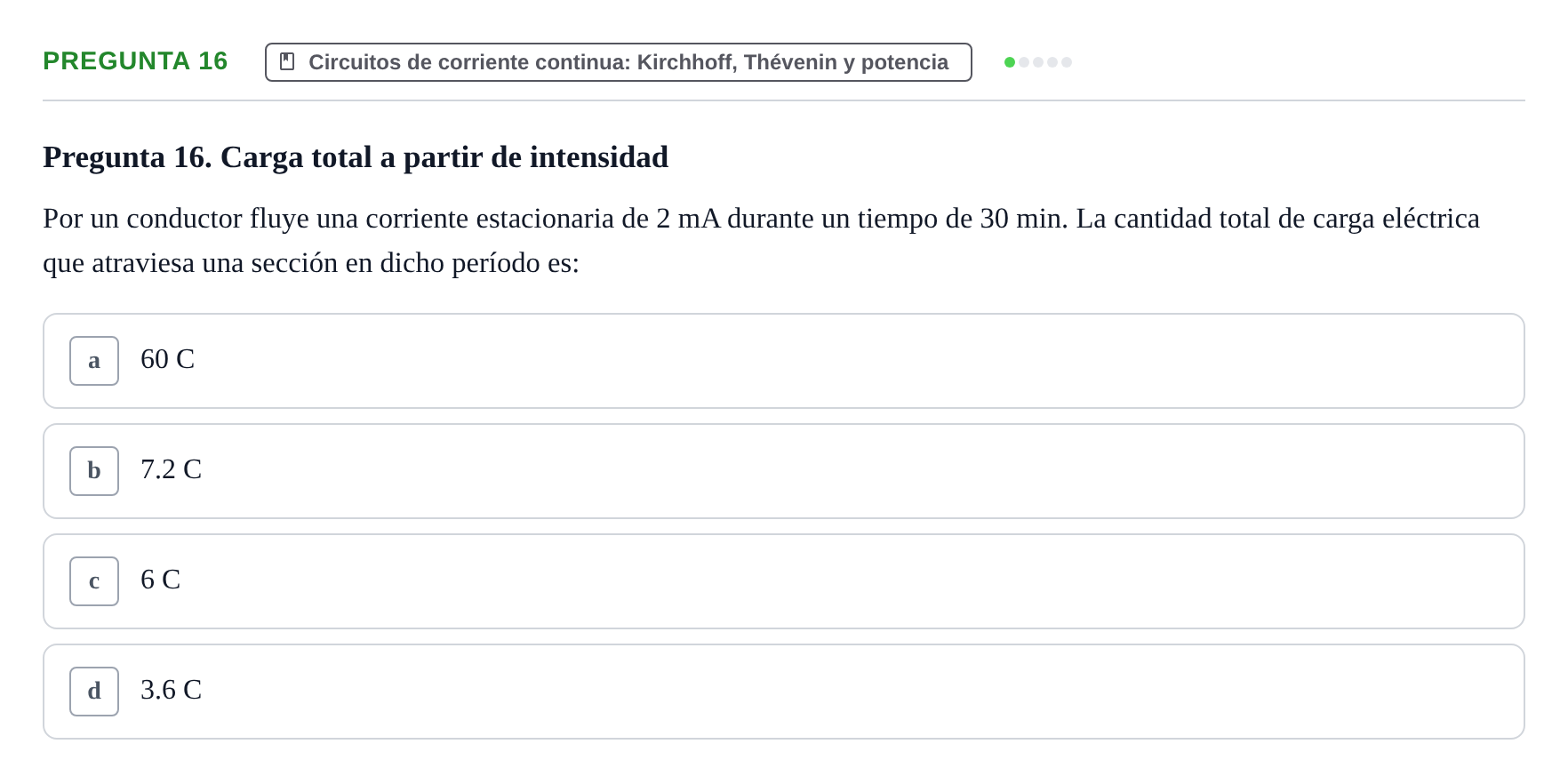 Enunciado: Pregunta 16 · Física UPC 2022