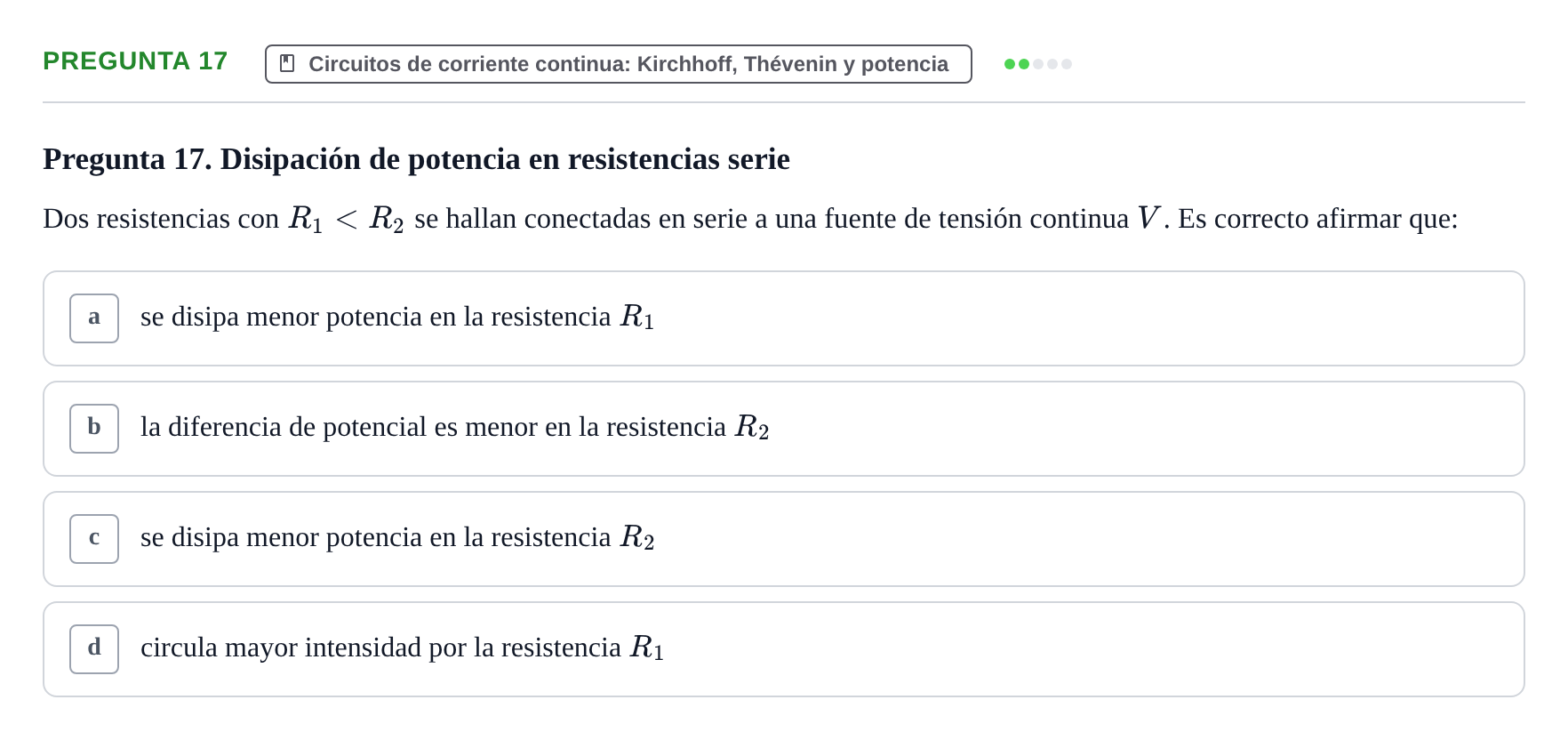 Enunciado: Pregunta 17 · Física UPC 2022