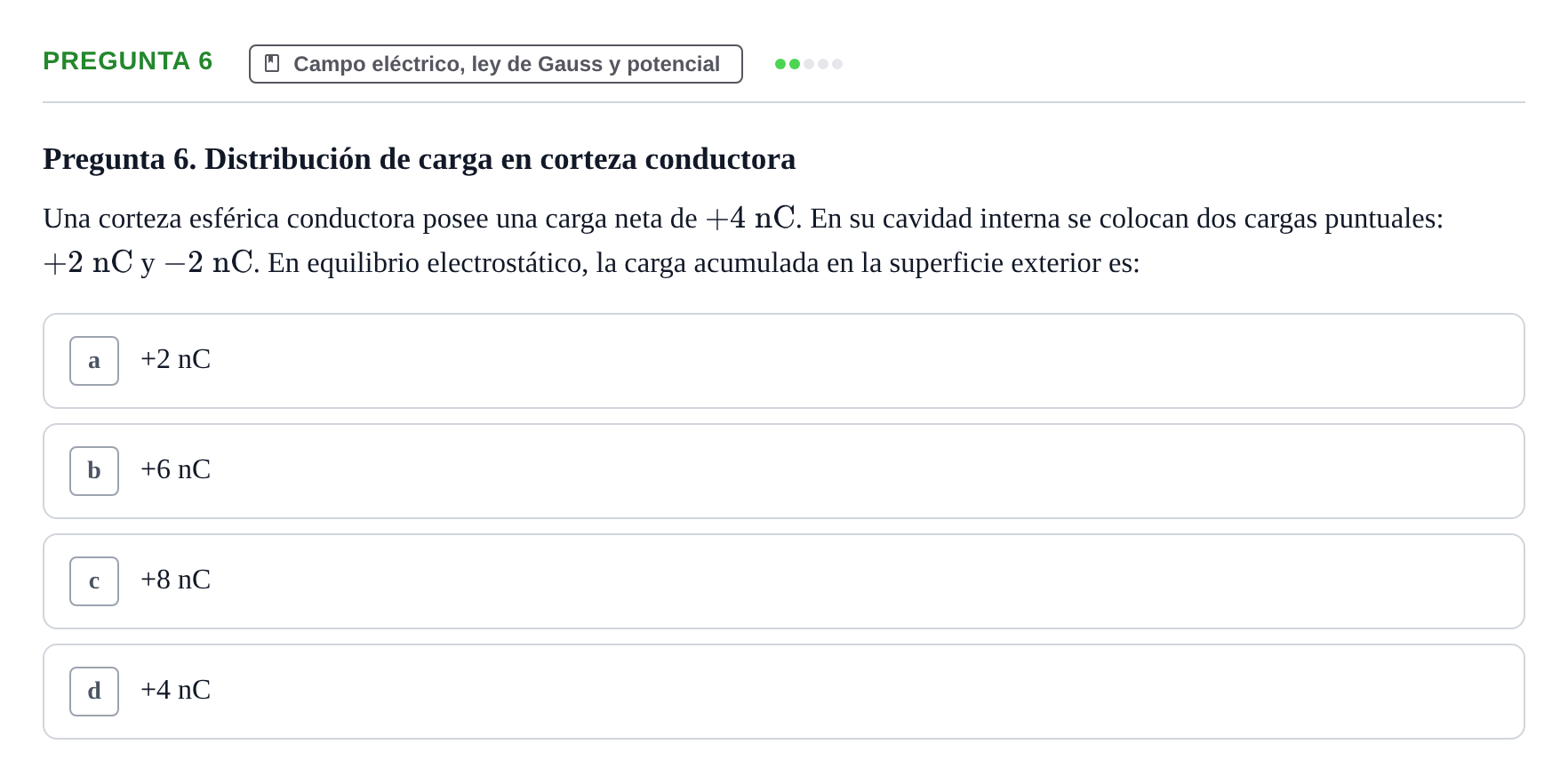 Enunciado: Pregunta 6 · Física UPC 2022