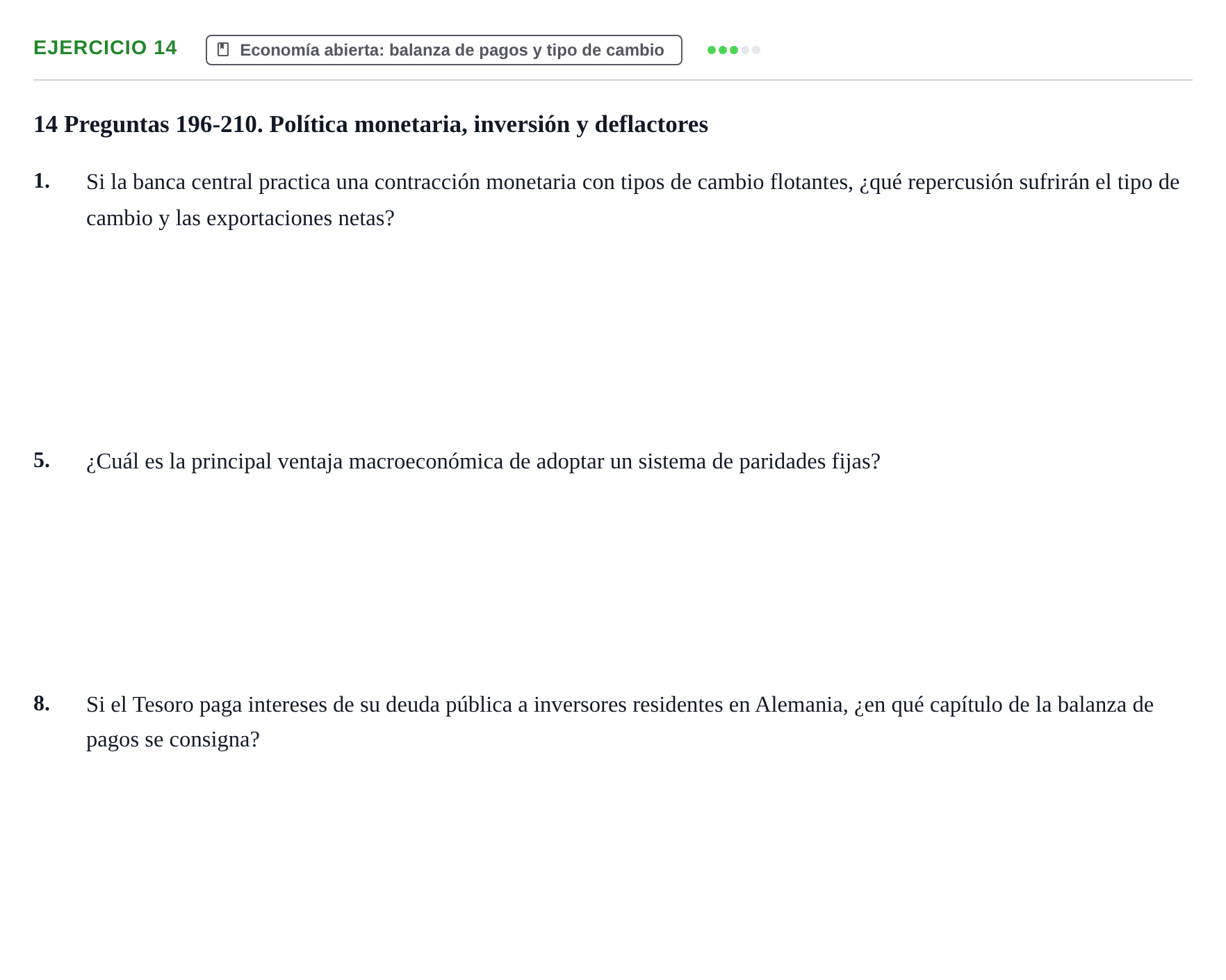 Enunciado: 14 - Economía abierta: balanza de pagos y tipo de…