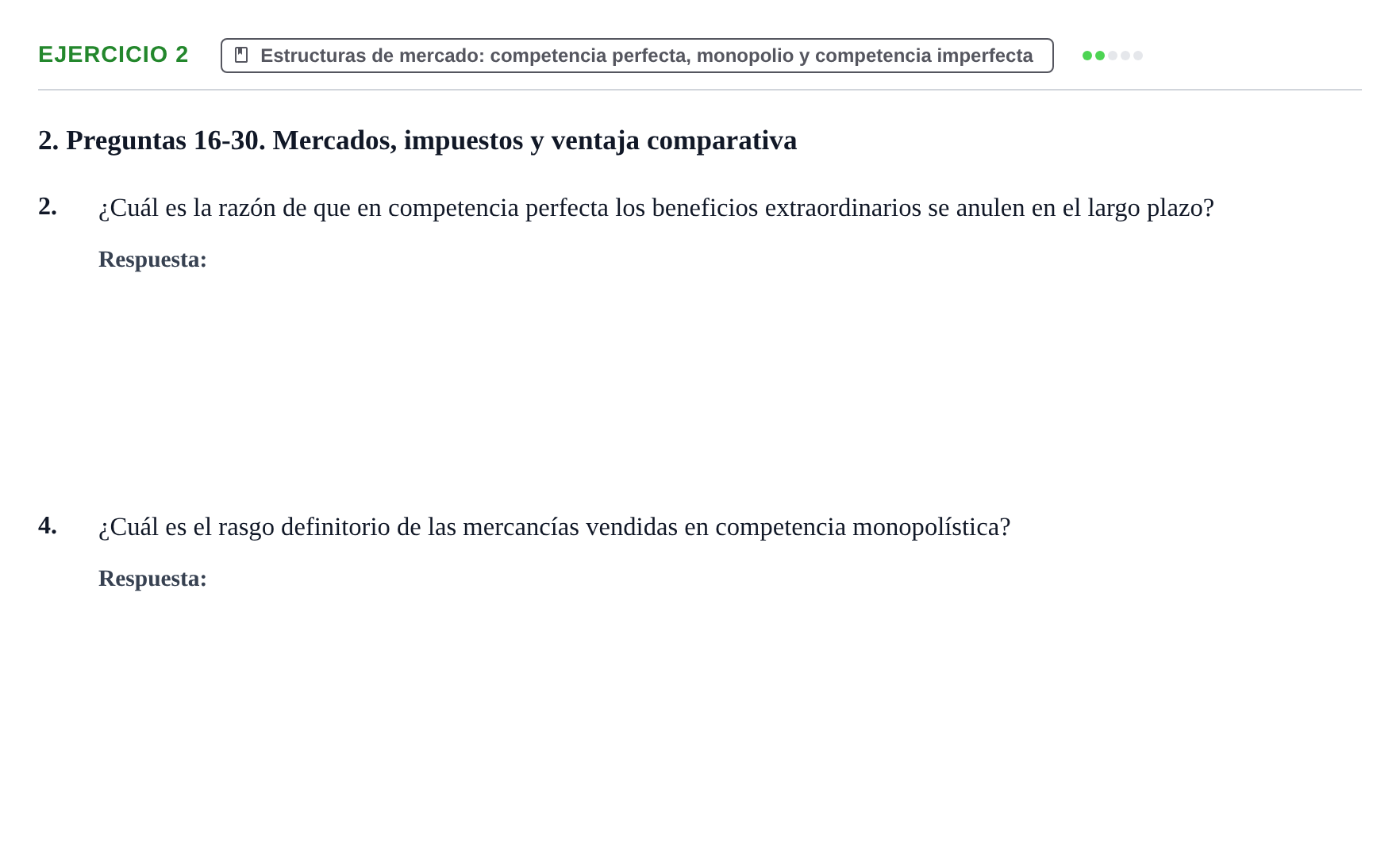 Enunciado: 2 - Estructuras de mercado