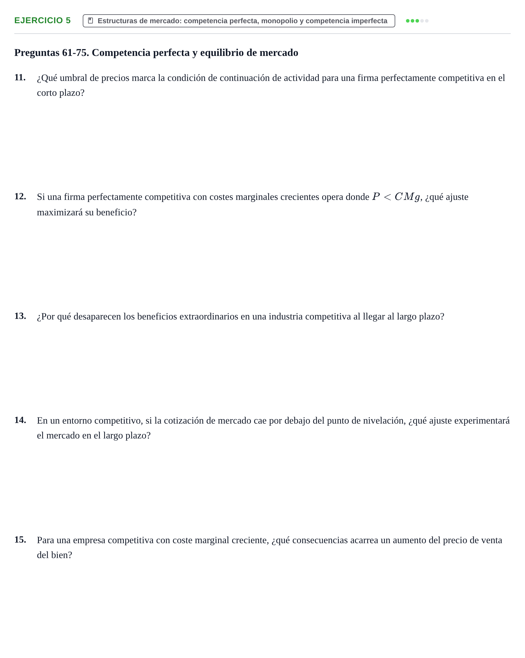 Enunciado: 5 - Estructuras de mercado