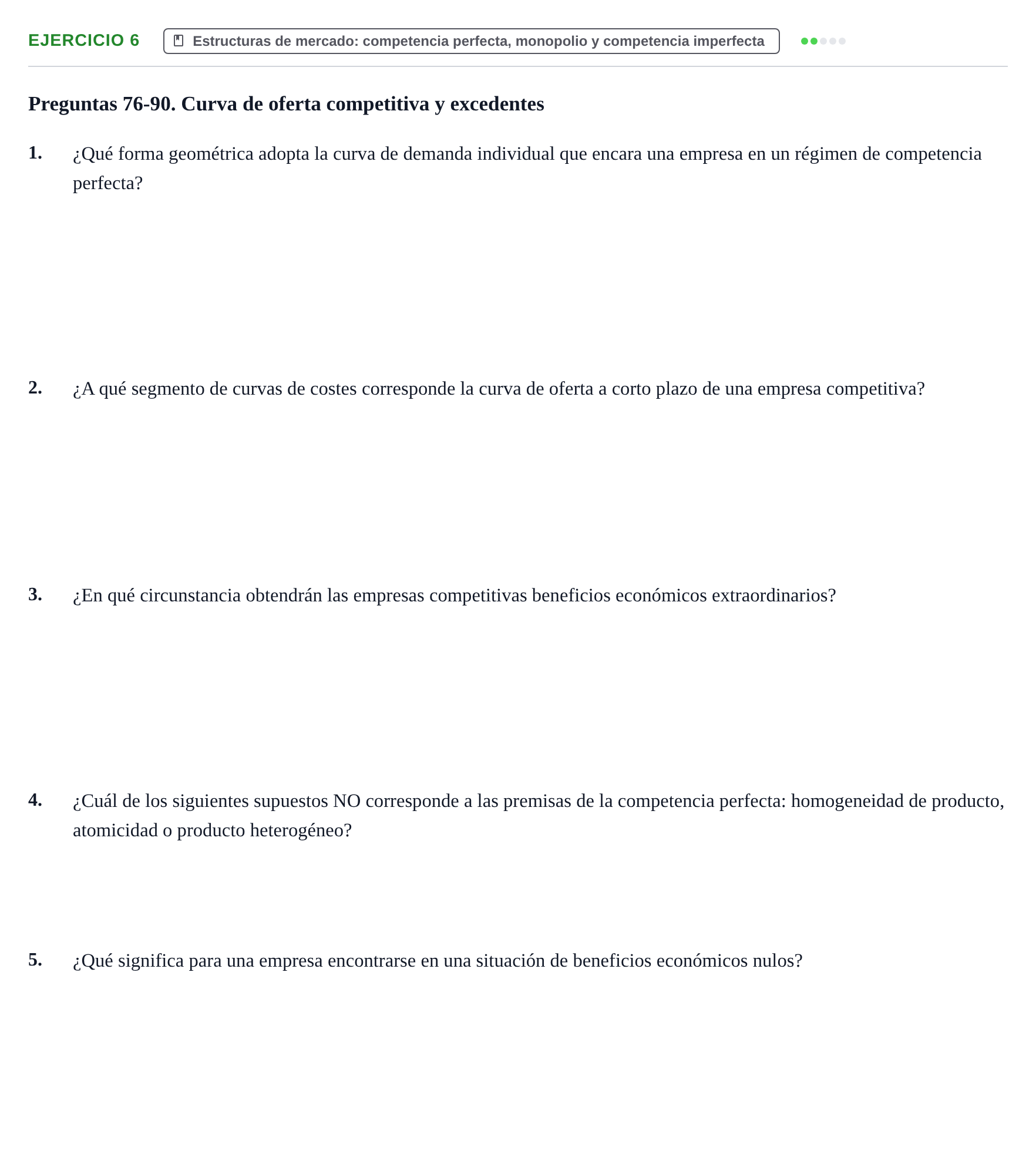 Enunciado: 6 - Estructuras de mercado