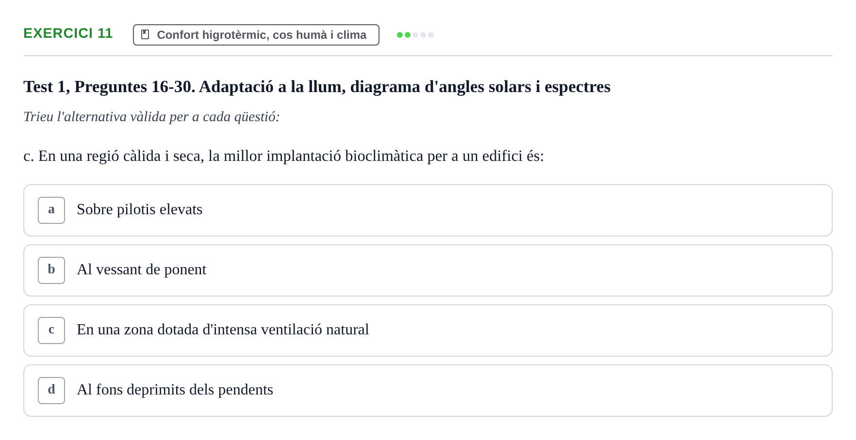 Enunciado: Ejercicio 11 - Confort higrotèrmic, cos humà i clima · Acondicionamiento y Servicios I UPC Recopilació de preguntes d'examen resoltes: Condicionament Ambiental i Serveis