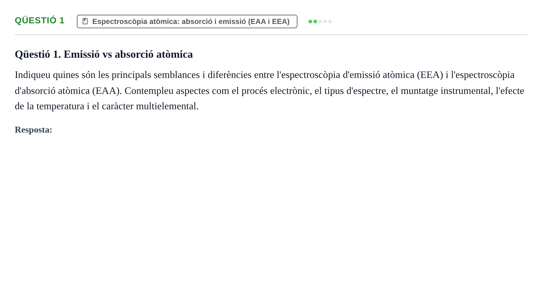 Enunciado: Qüestió 1