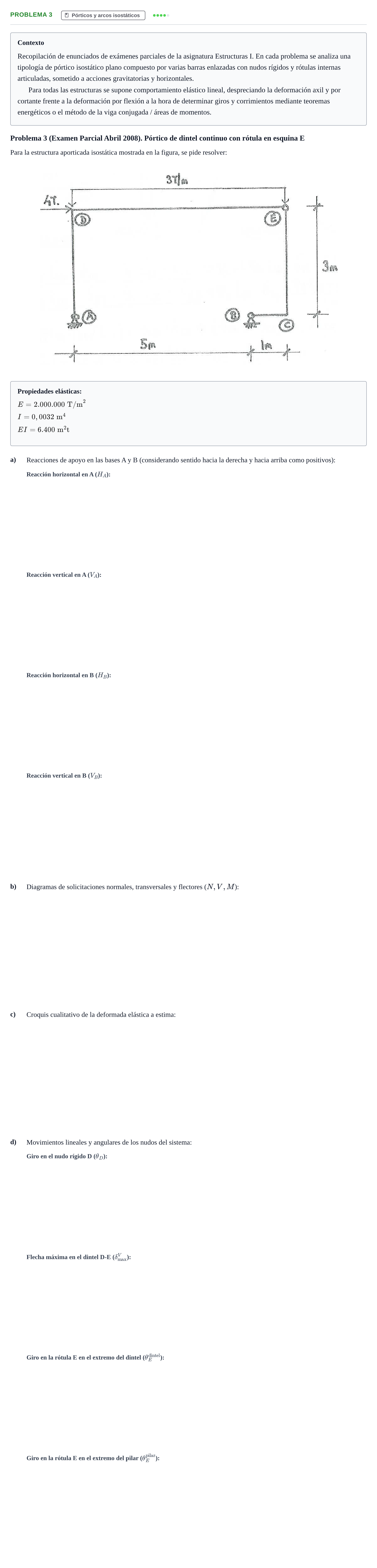 Enunciado: Problema 3 · Estructuras I UPC 2000
