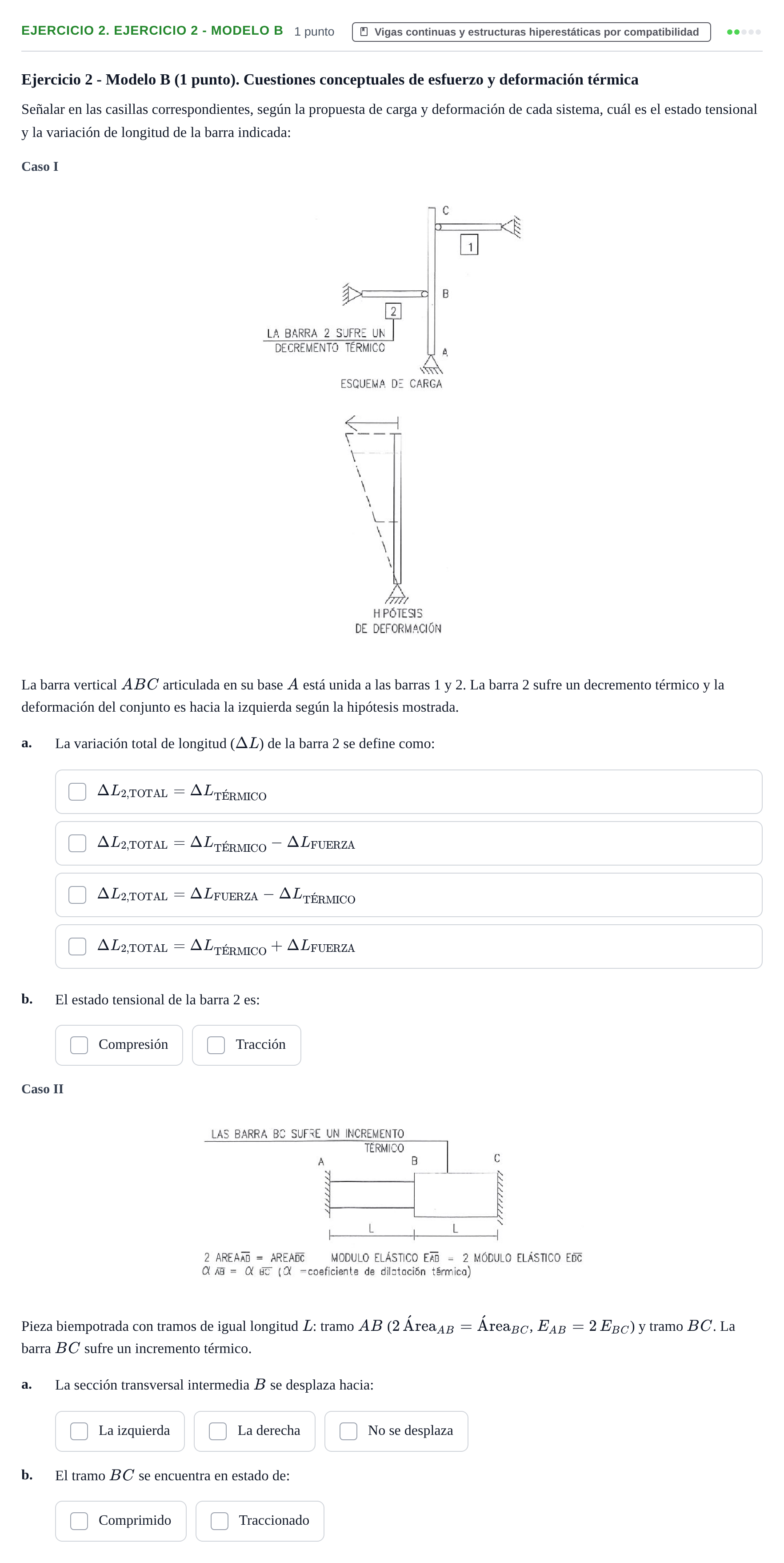 Enunciado: Ejercicio 2. Ejercicio 2 - Modelo B · Estructuras I UPC 2018