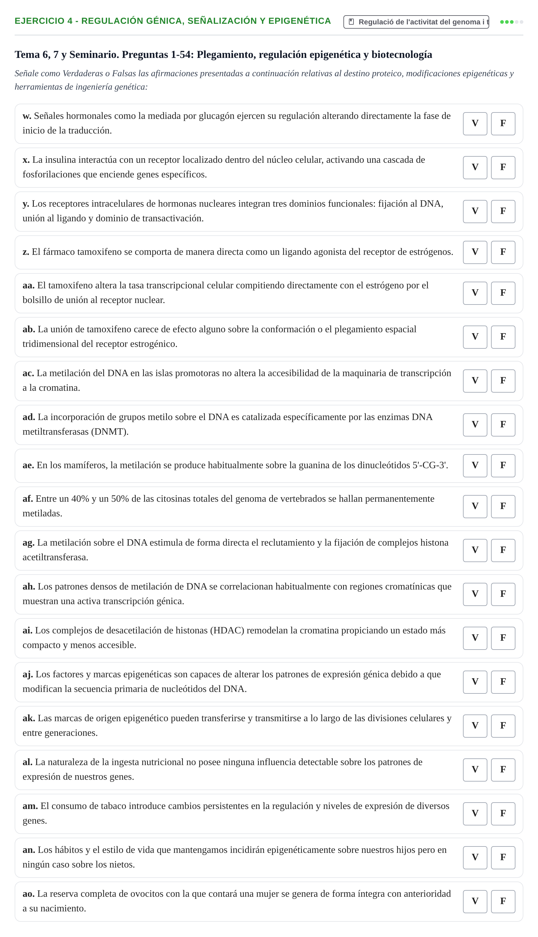 Enunciado: 4 - Regulación génica, señalización y epigenética