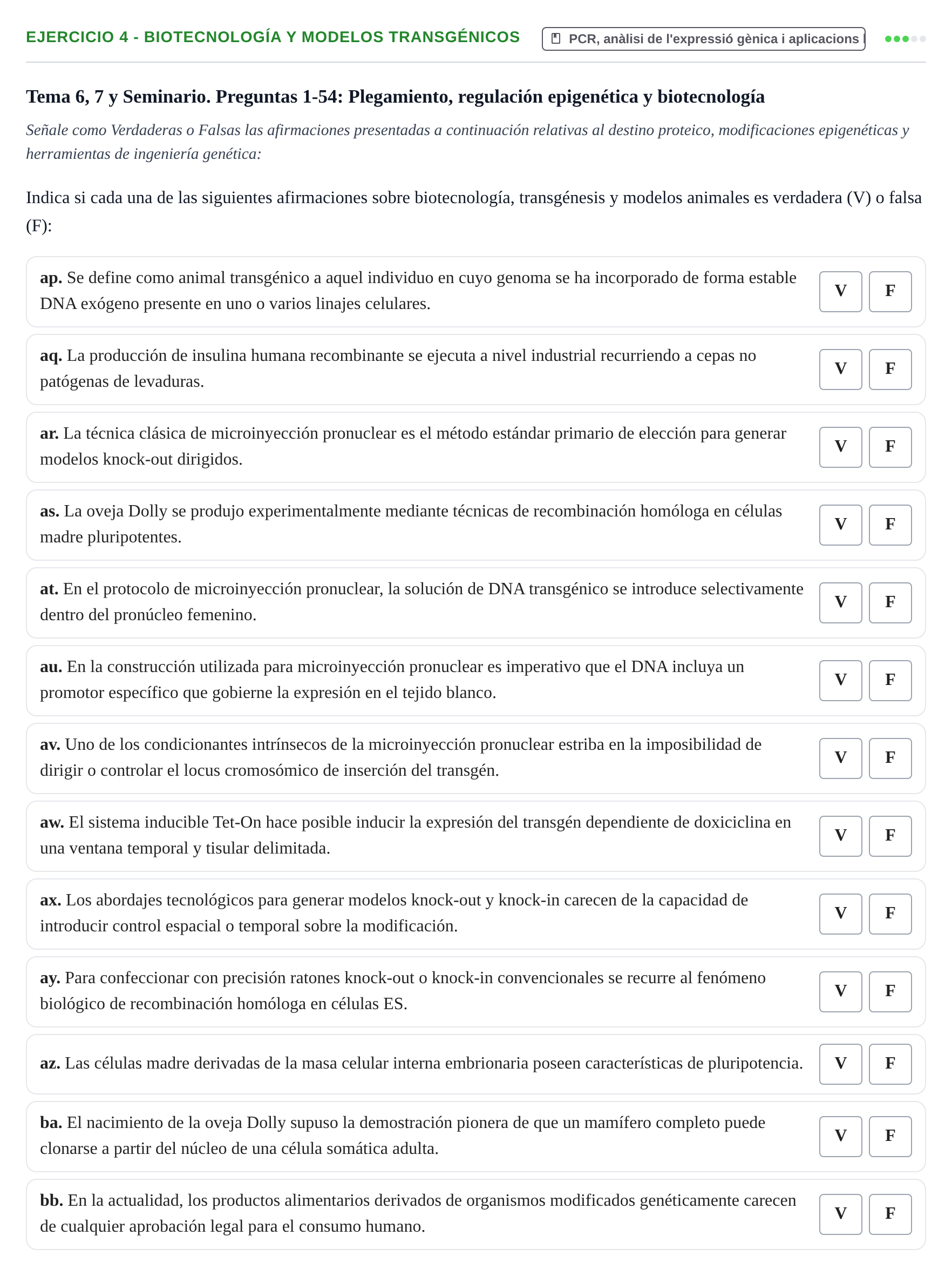 Enunciado: 4 - Biotecnología y modelos transgénicos