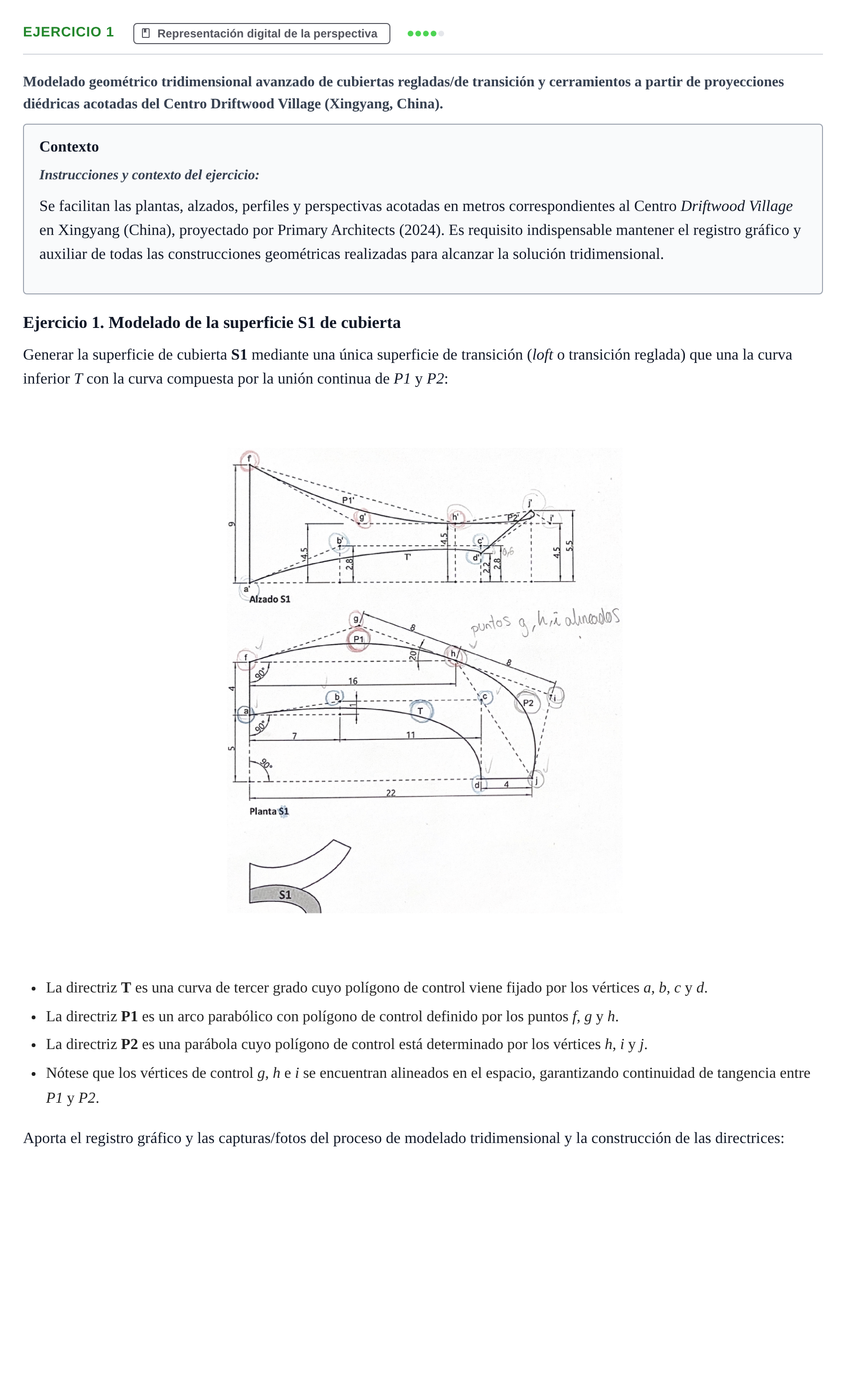 Enunciado: Ejercicio 1 · Representación arquitectónica I UPC 2026
