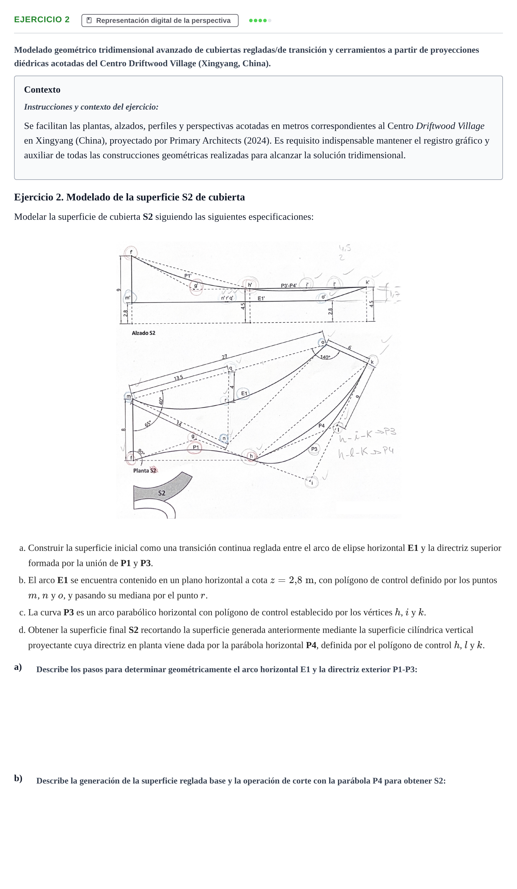Enunciado: Ejercicio 2 · Representación arquitectónica I UPC 2026