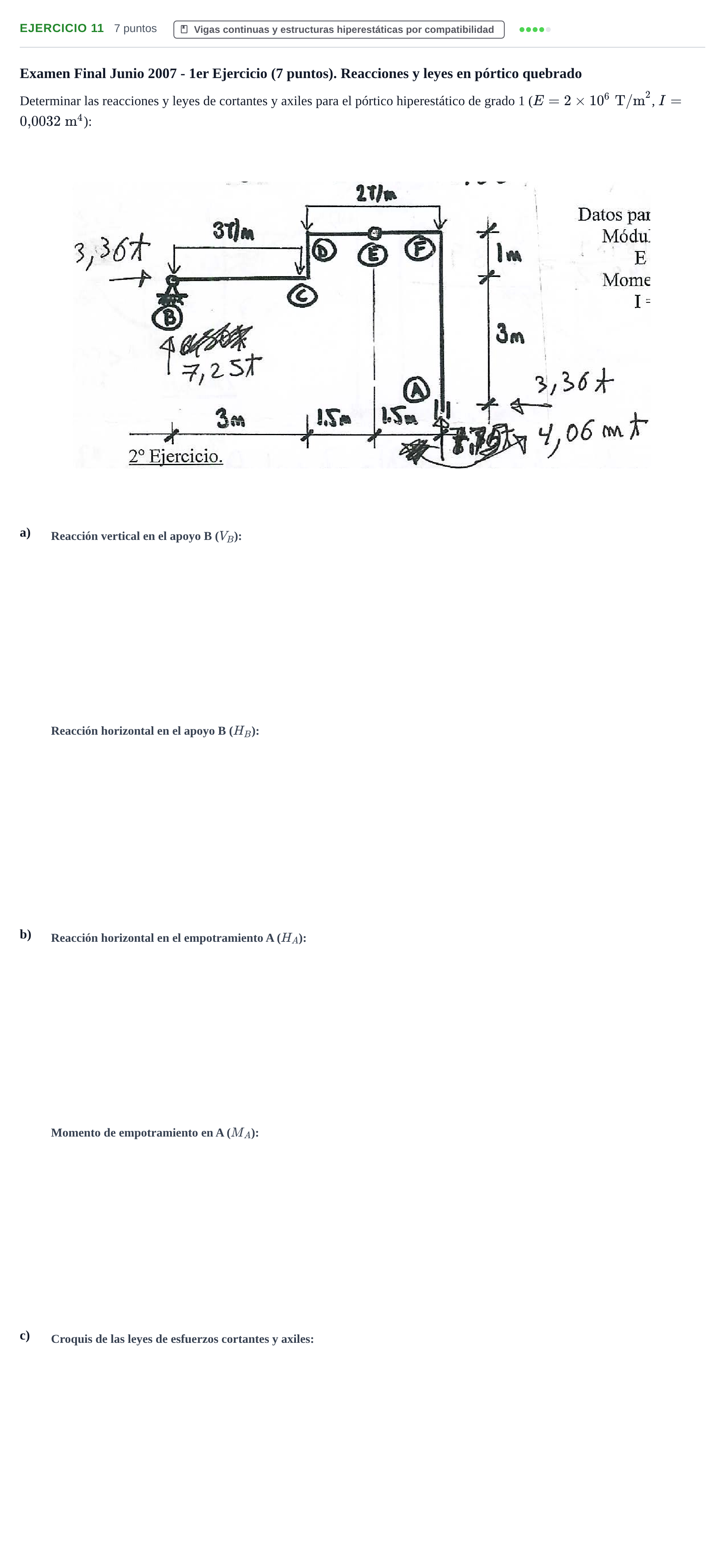 Enunciado: Problema 11 · Estructuras I UPC 2000