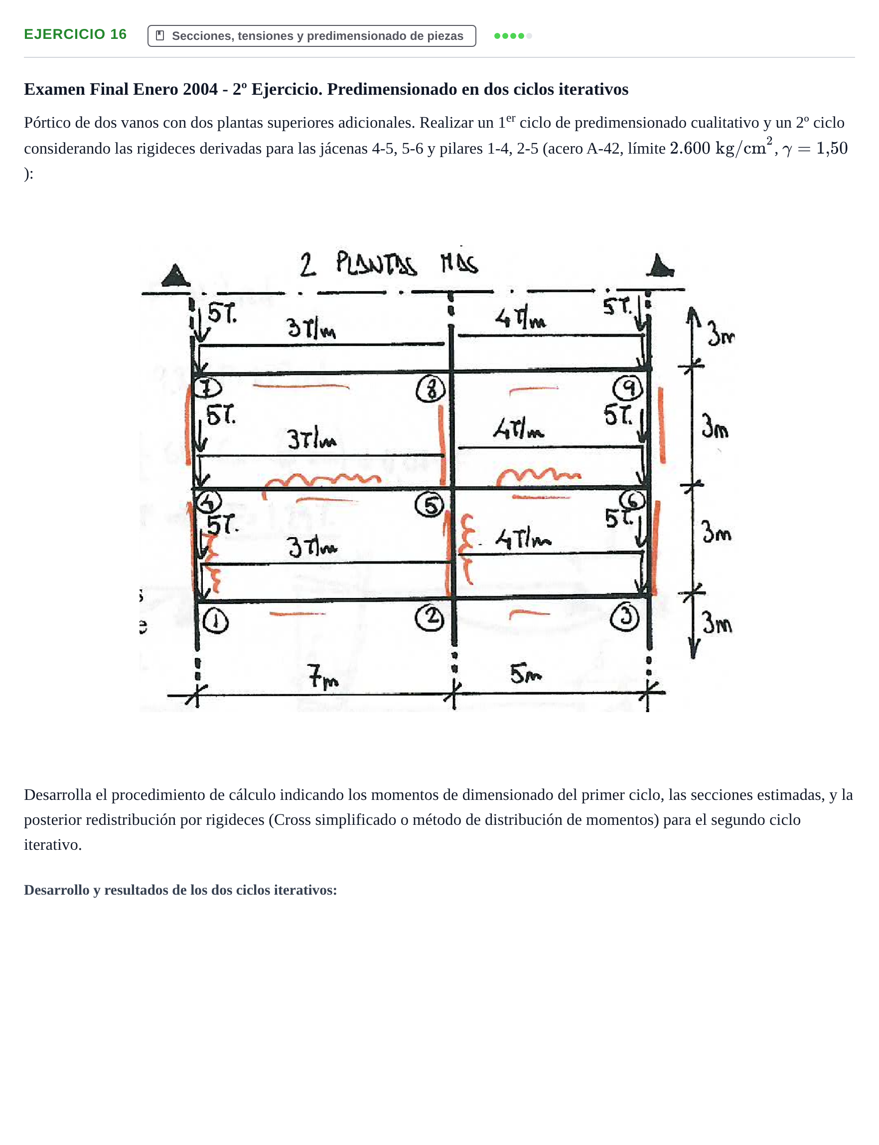 Enunciado: Problema 16 · Estructuras I UPC 2000