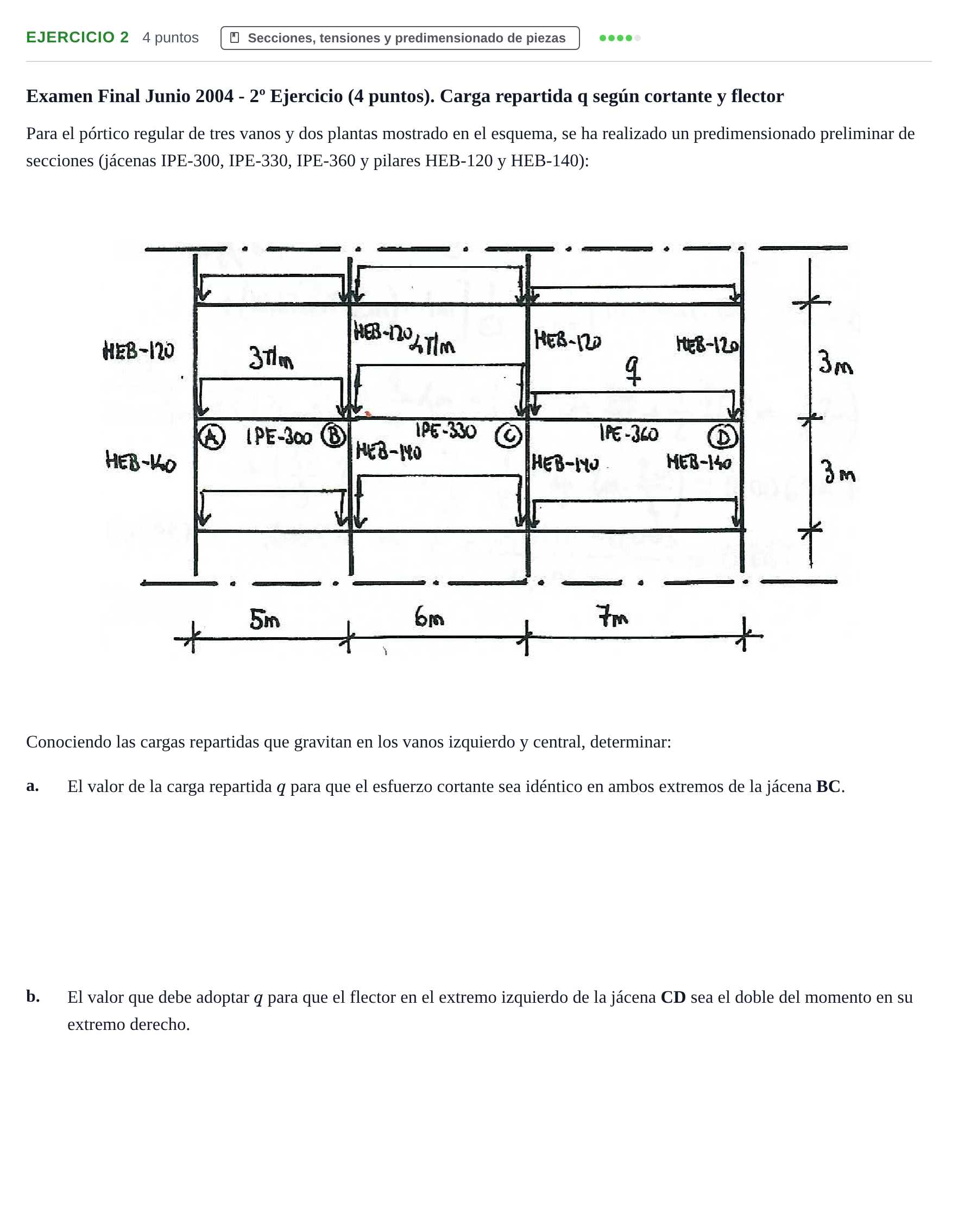 Enunciado: Problema 2 · Estructuras I UPC 2000