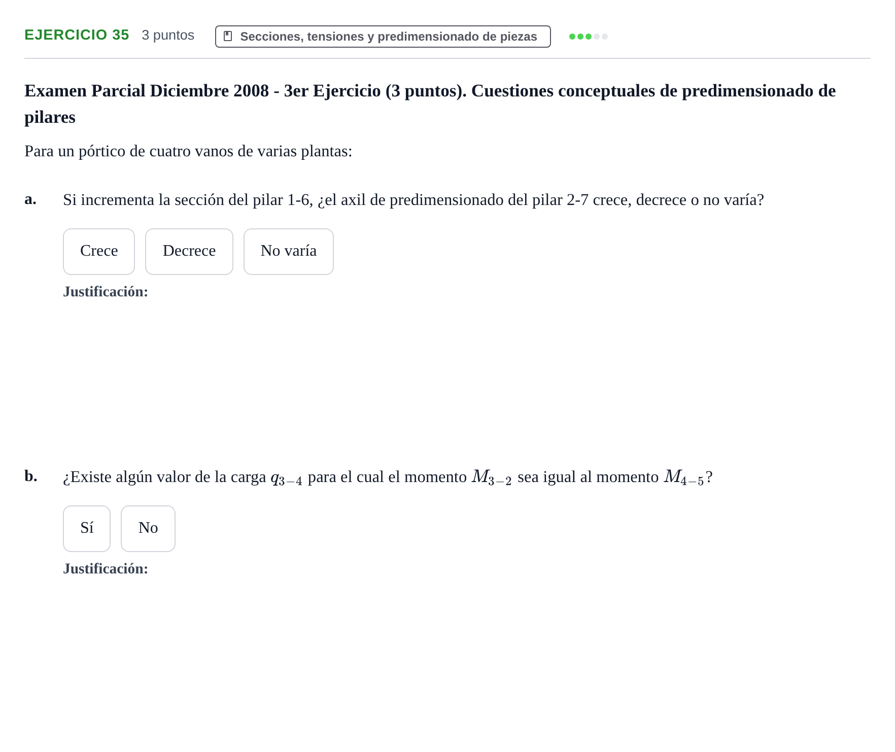 Enunciado: Problema 35 · Estructuras I UPC 2000