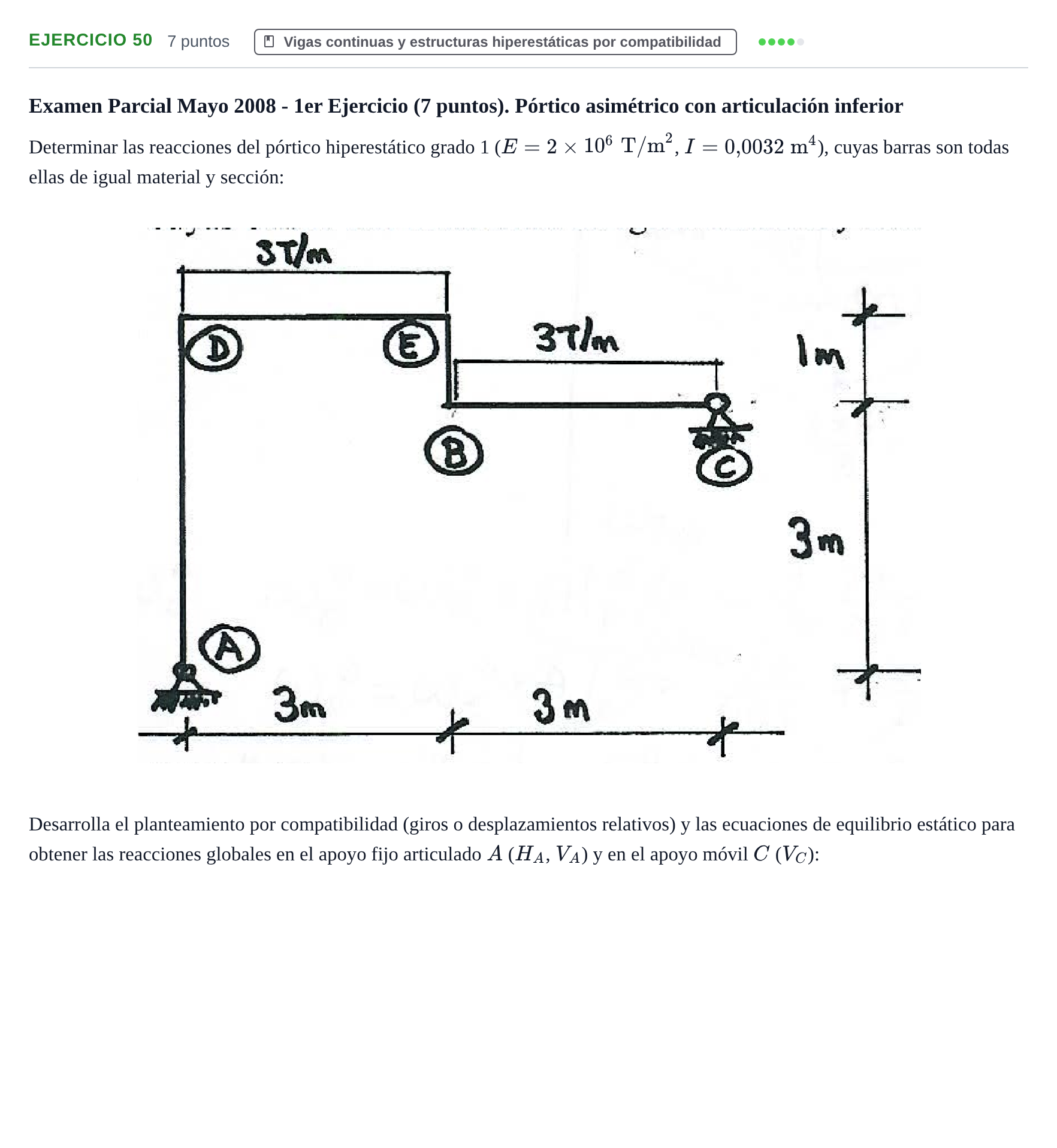 Enunciado: Problema 50 · Estructuras I UPC 2000