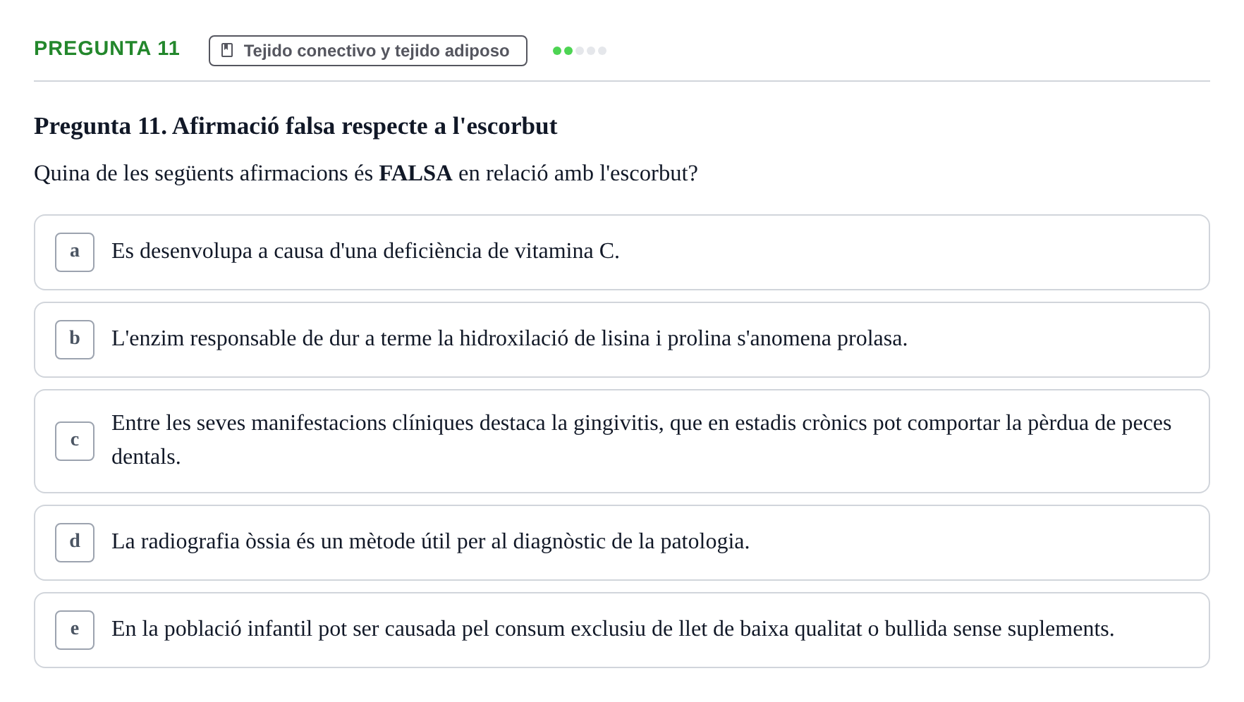 Enunciado: Pregunta 11
