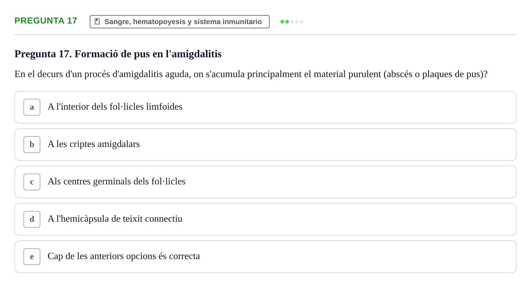 Enunciado: Pregunta 17
