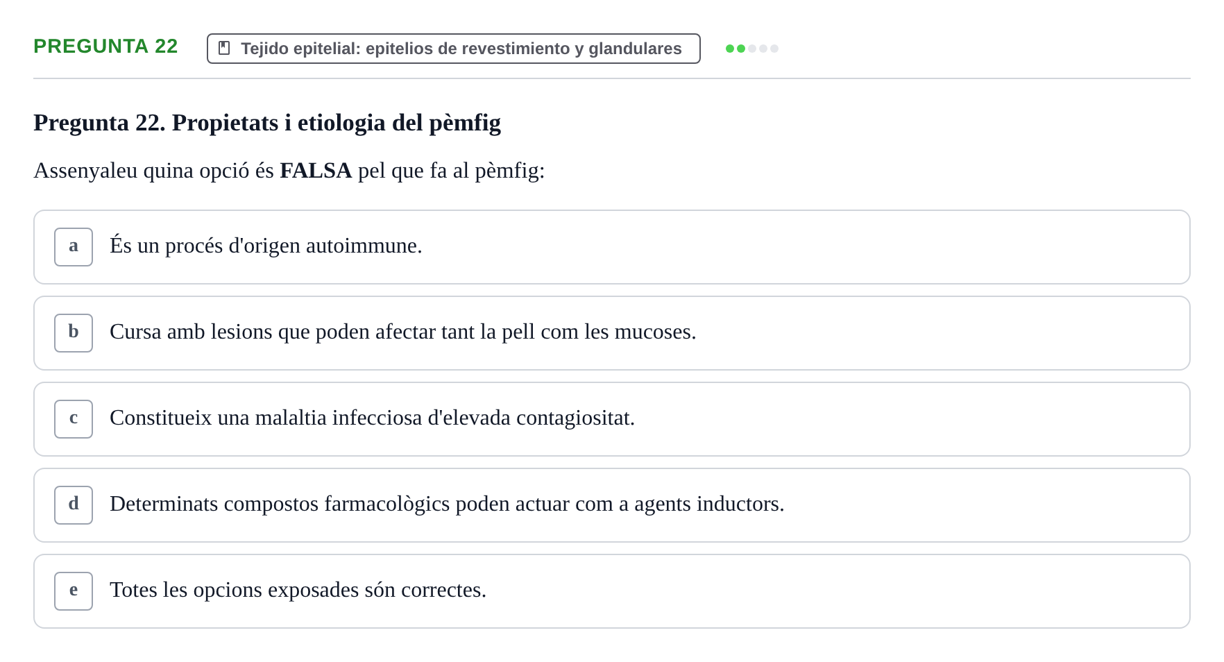 Enunciado: Pregunta 22