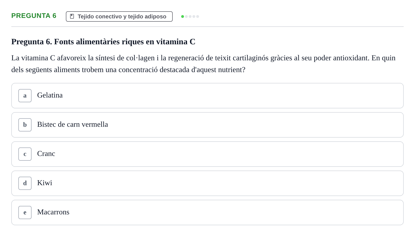 Enunciado: Pregunta 6