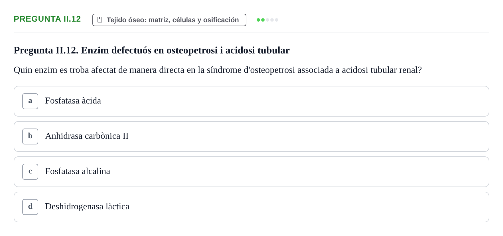 Enunciado: Pregunta II.12