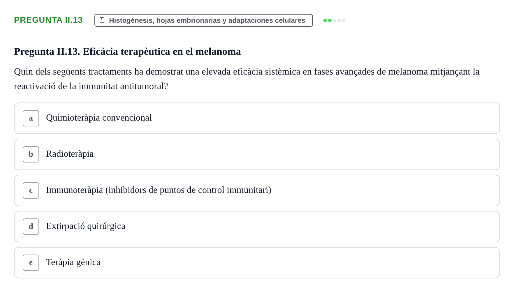 Enunciado: Pregunta II.13
