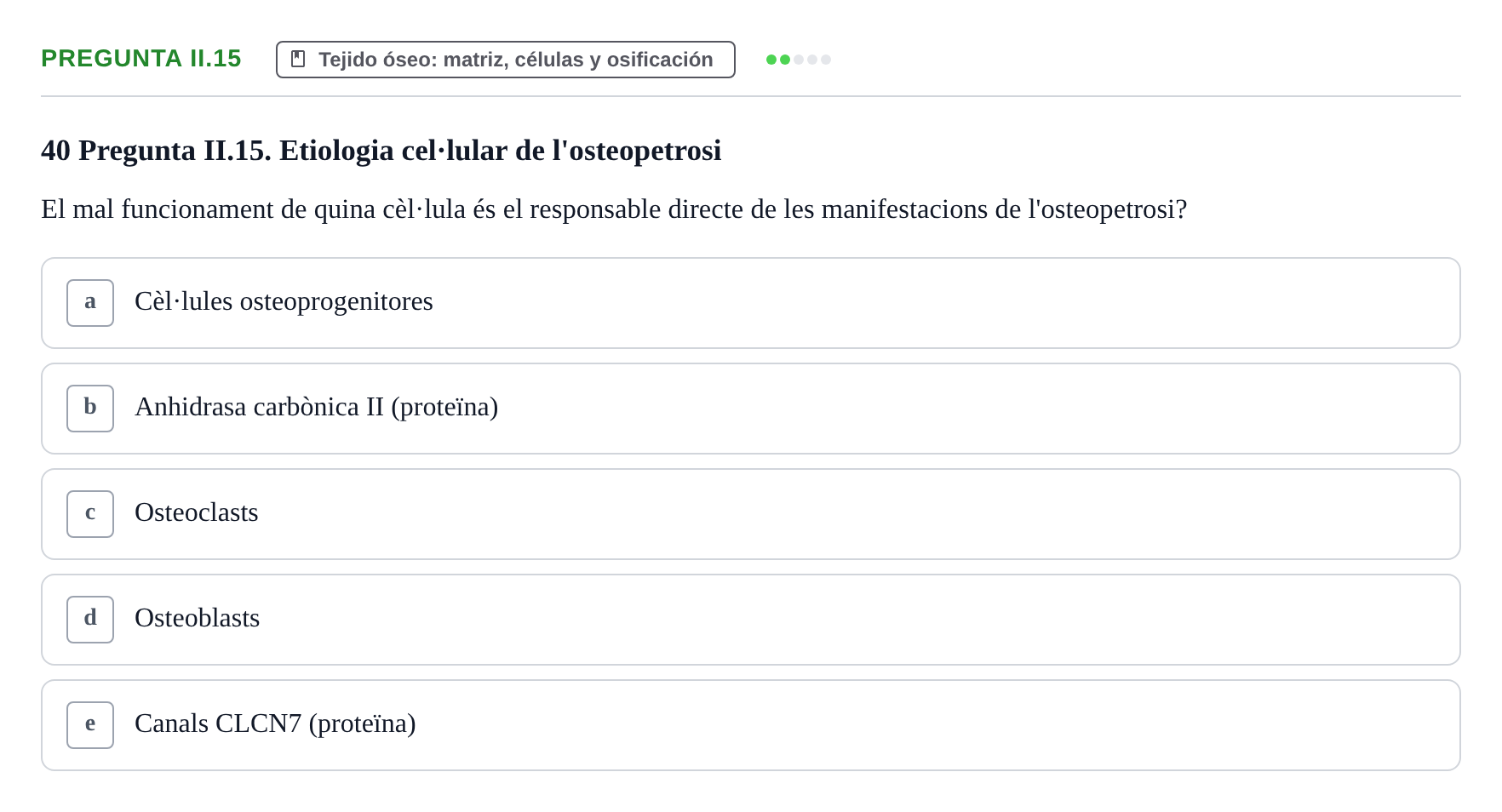 Enunciado: Pregunta II.15
