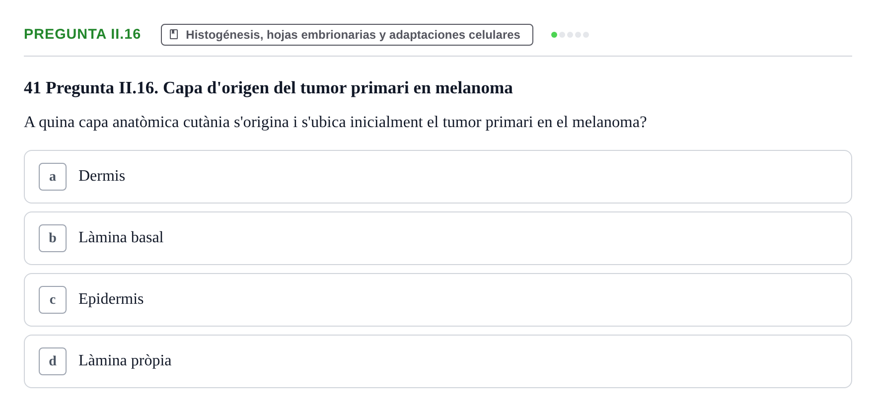 Enunciado: Pregunta II.16