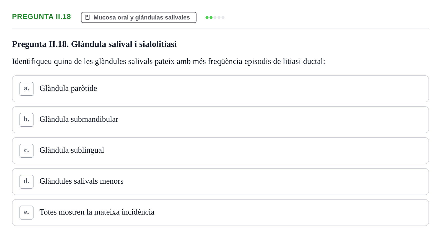 Enunciado: Pregunta II.18