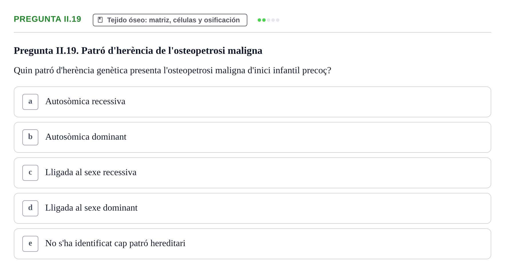 Enunciado: Pregunta II.19