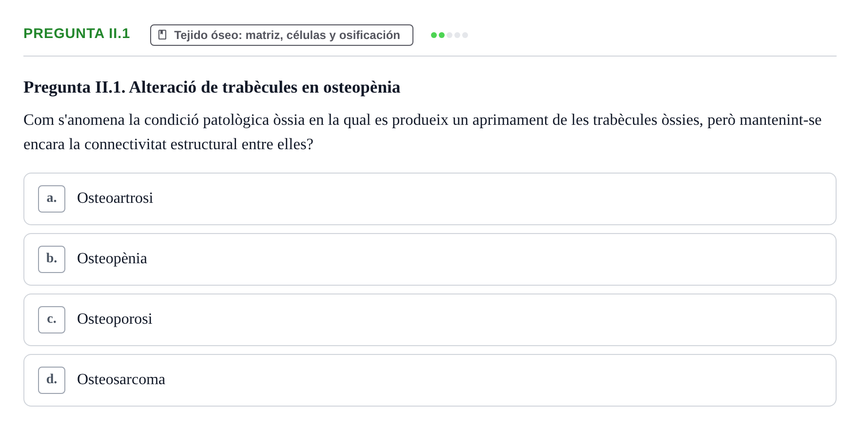 Enunciado: Pregunta II.1