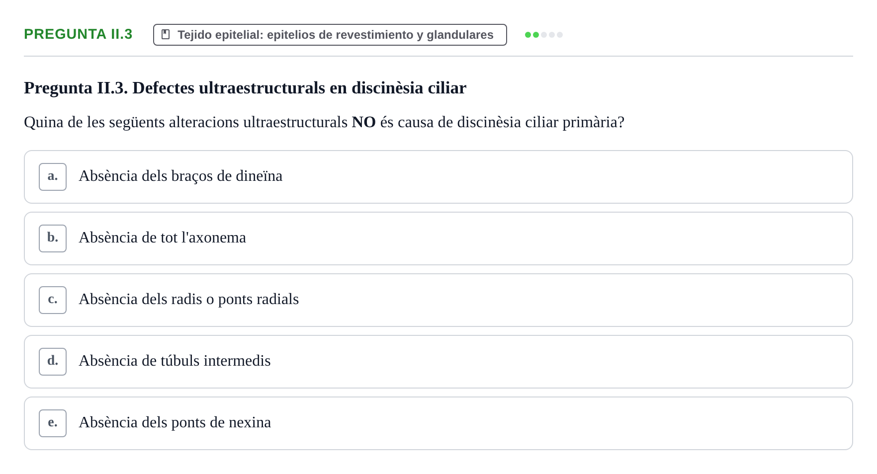 Enunciado: Pregunta II.3
