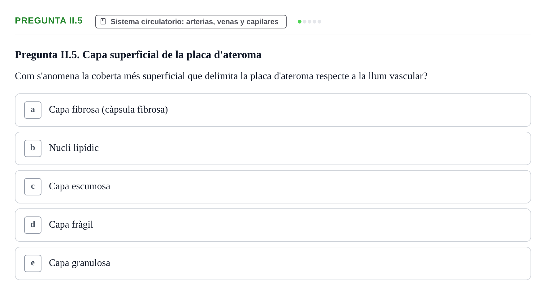 Enunciado: Pregunta II.5