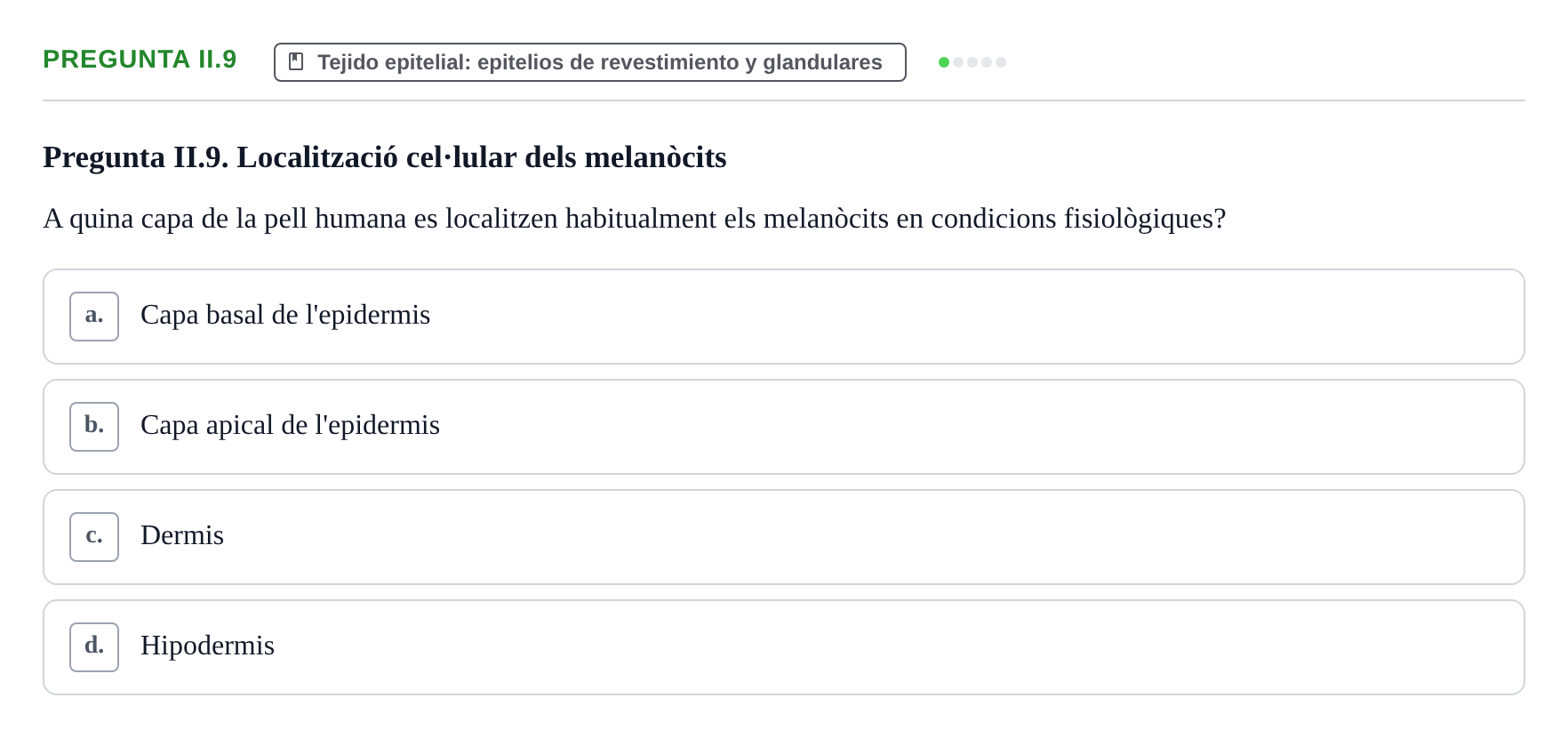 Enunciado: Pregunta II.9