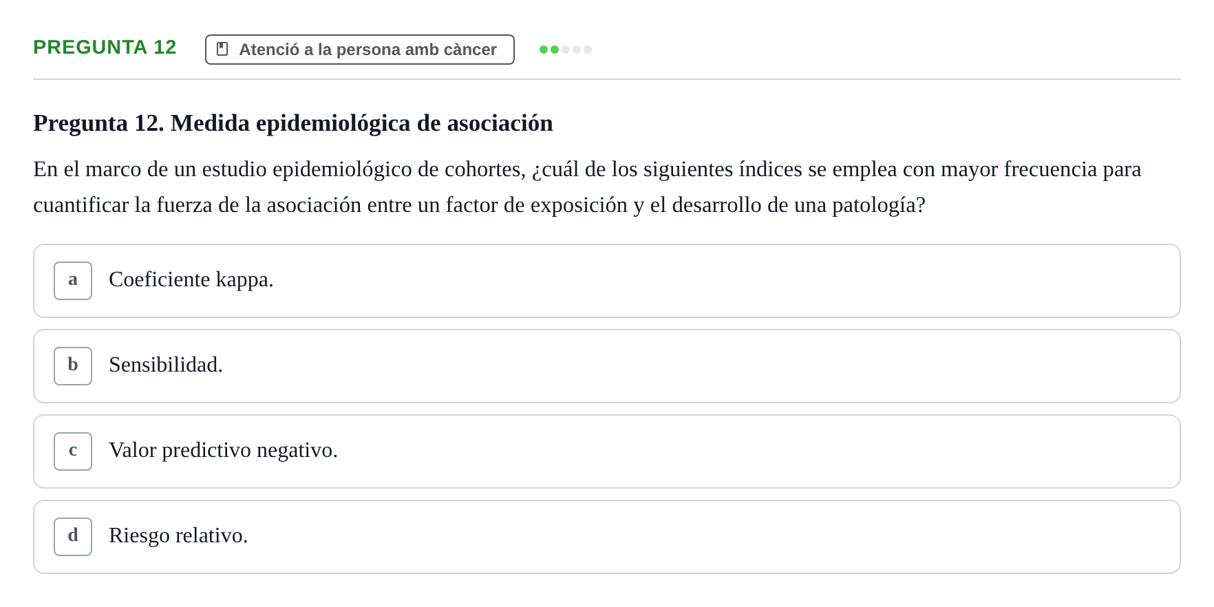 Enunciado: Pregunta 12