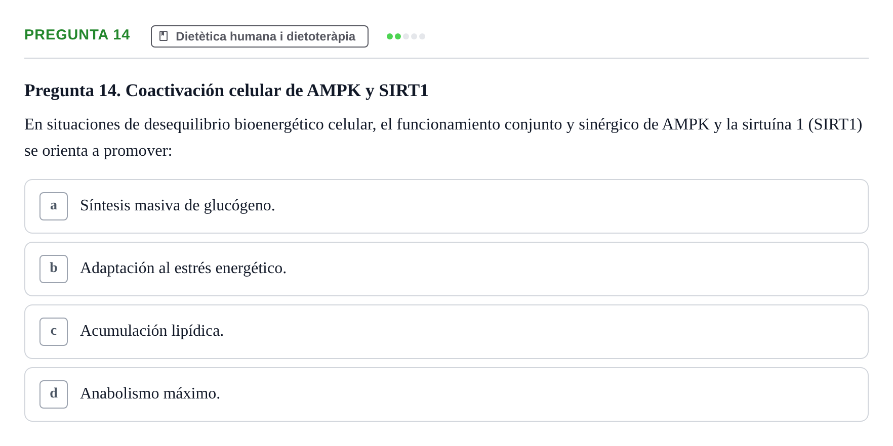 Enunciado: Pregunta 14