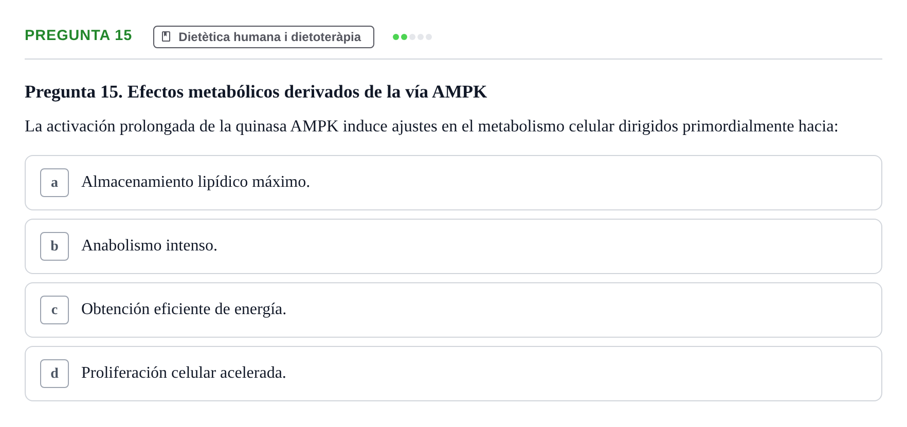 Enunciado: Pregunta 15
