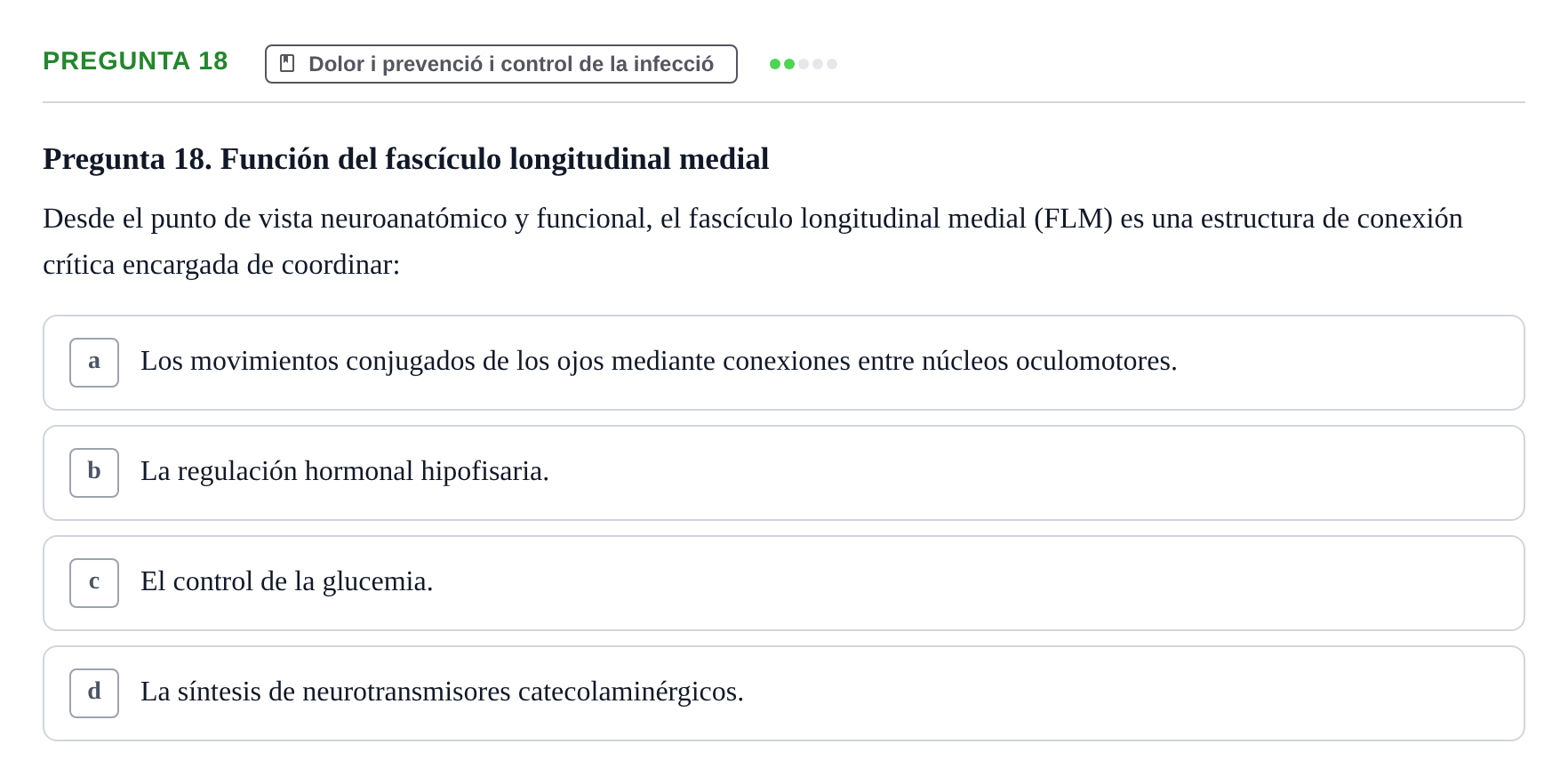 Enunciado: Pregunta 18
