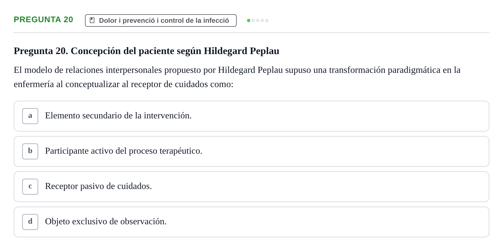 Enunciado: Pregunta 20