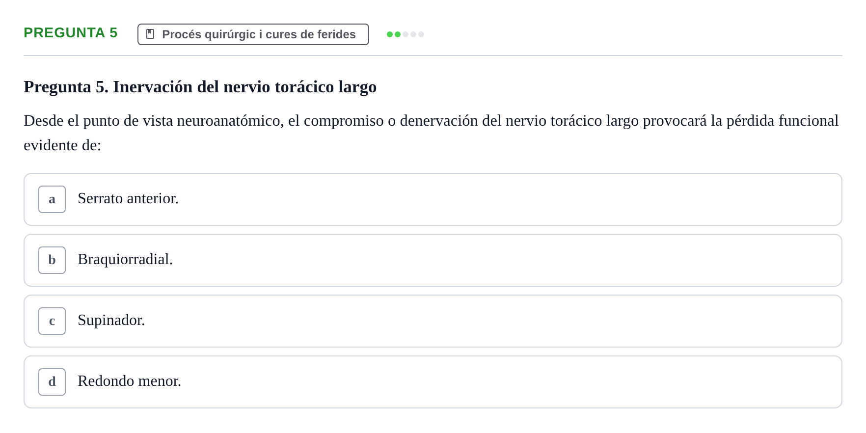 Enunciado: Pregunta 5