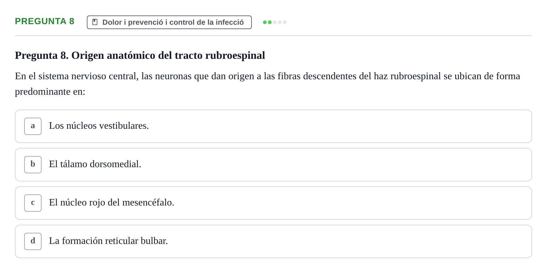 Enunciado: Pregunta 8