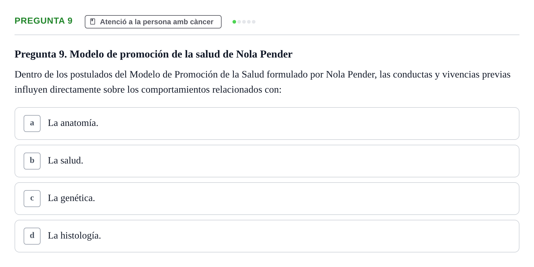 Enunciado: Pregunta 9