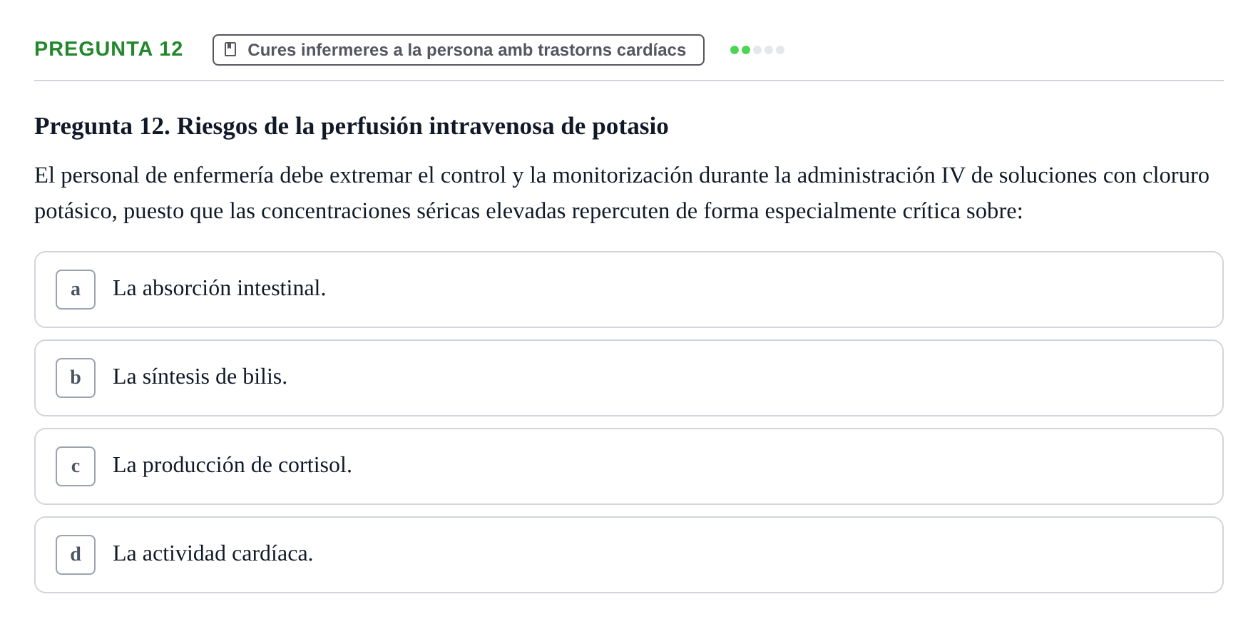 Enunciado: Pregunta 12