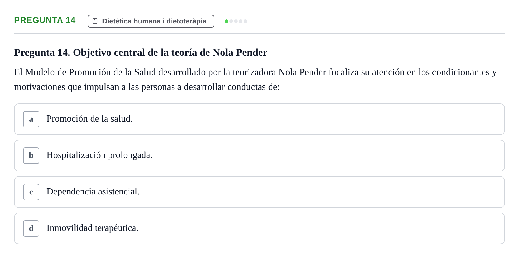 Enunciado: Pregunta 14