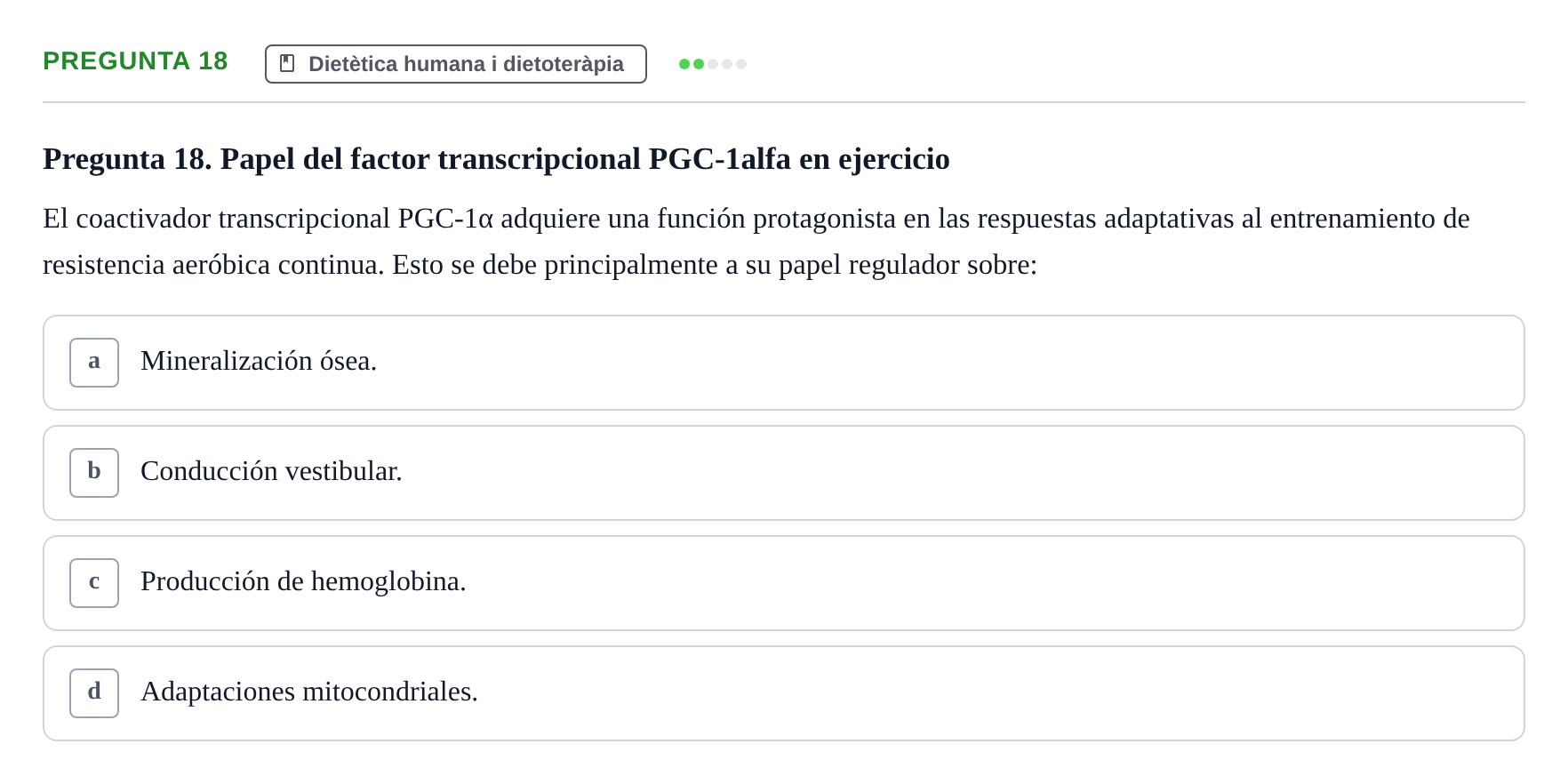 Enunciado: Pregunta 18
