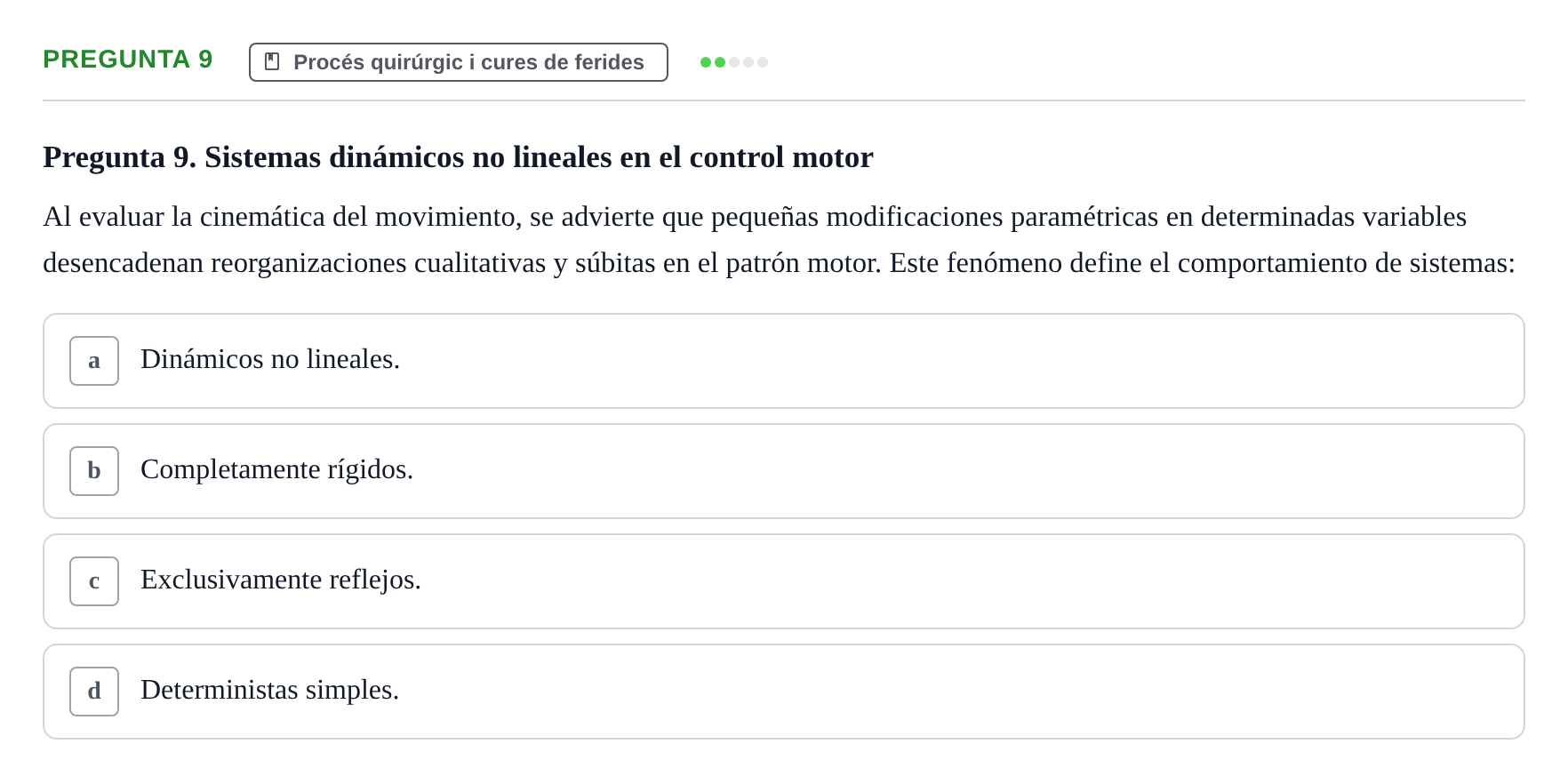 Enunciado: Pregunta 9