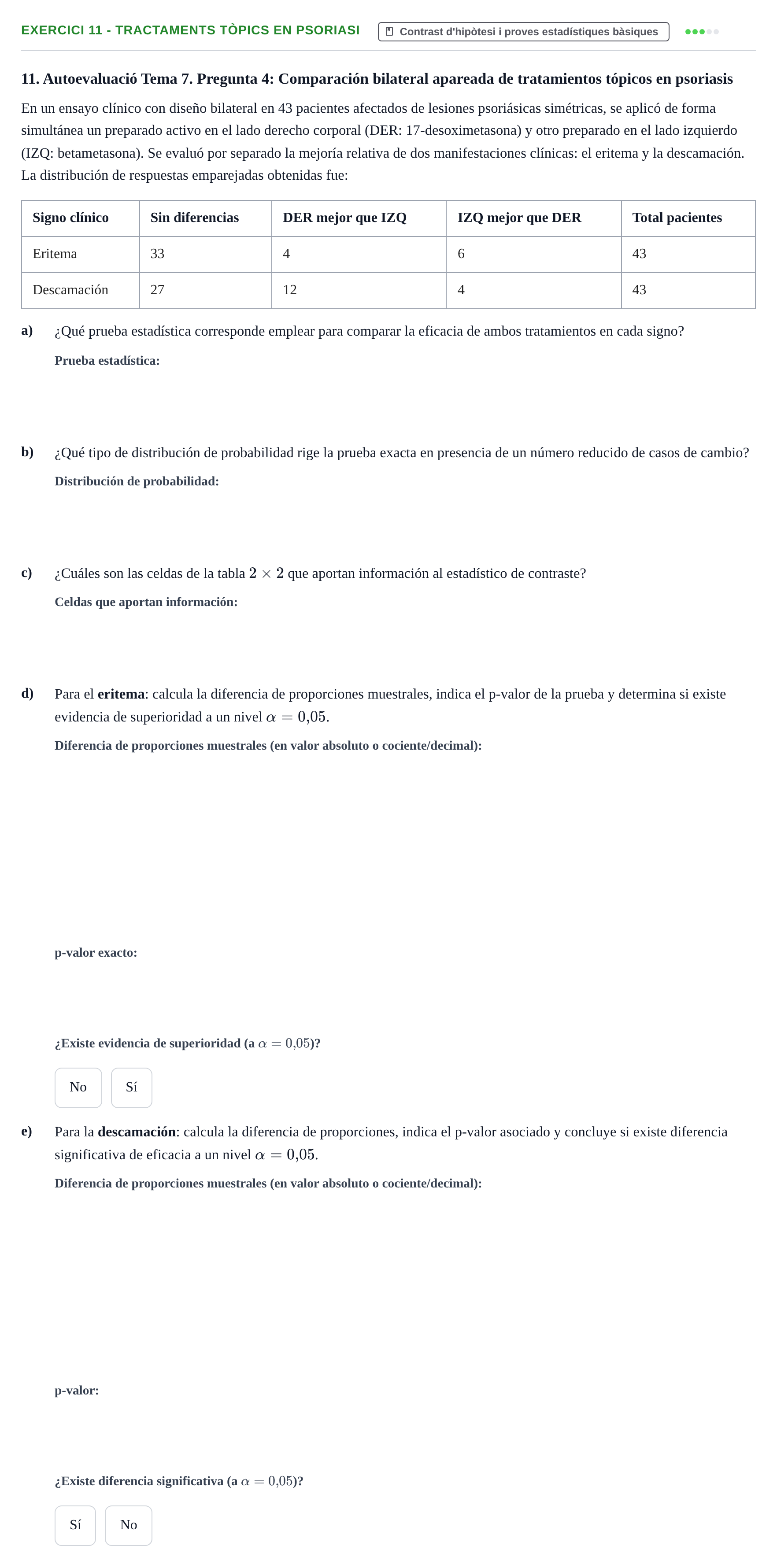 Enunciado: 11 - Tractaments tòpics en psoriasi